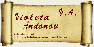 Violeta Andonov vizit kartica